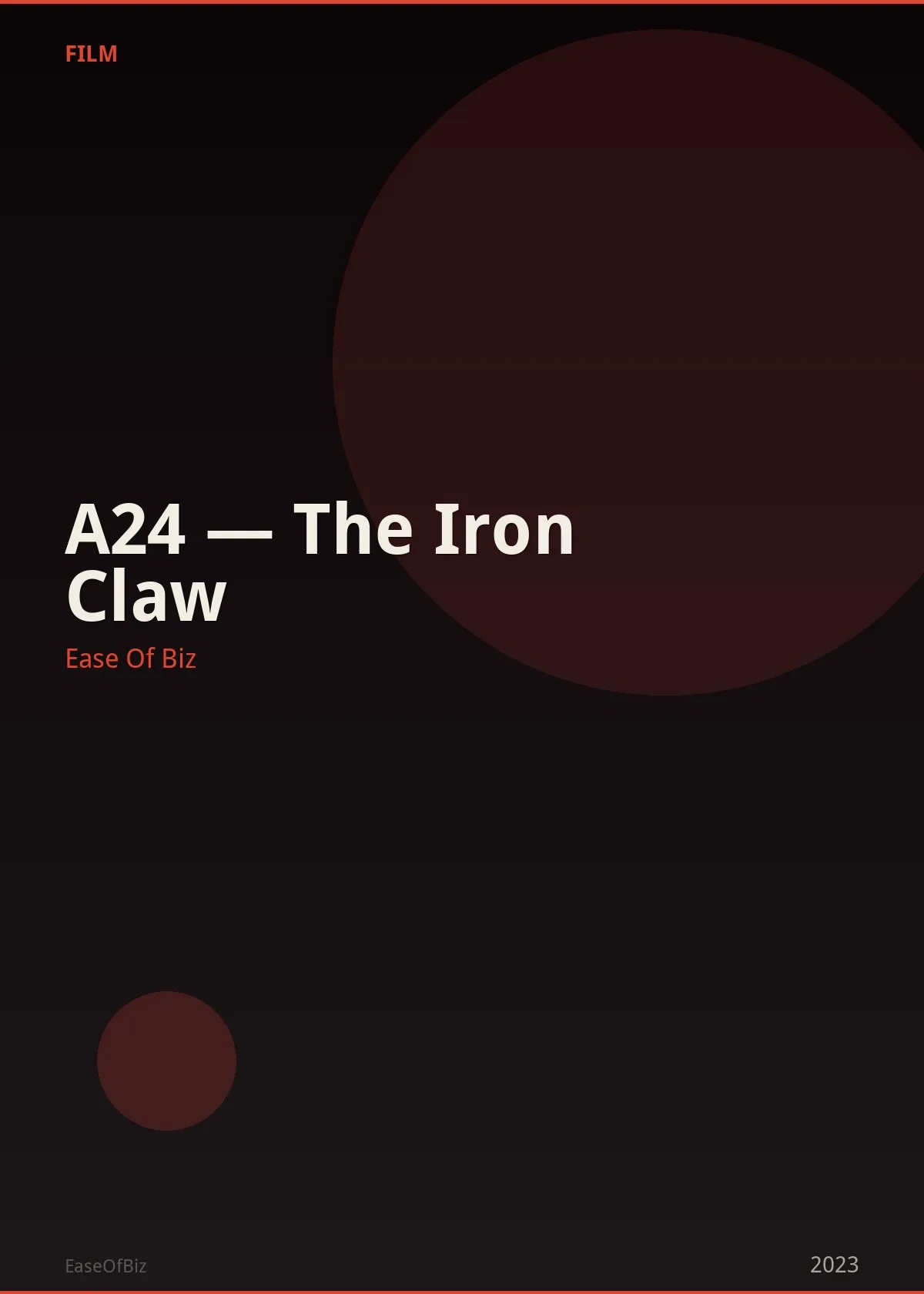 A24 — The Iron Claw