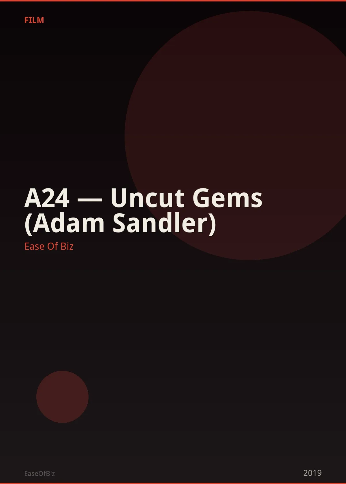 A24 — Uncut Gems (Adam Sandler)
