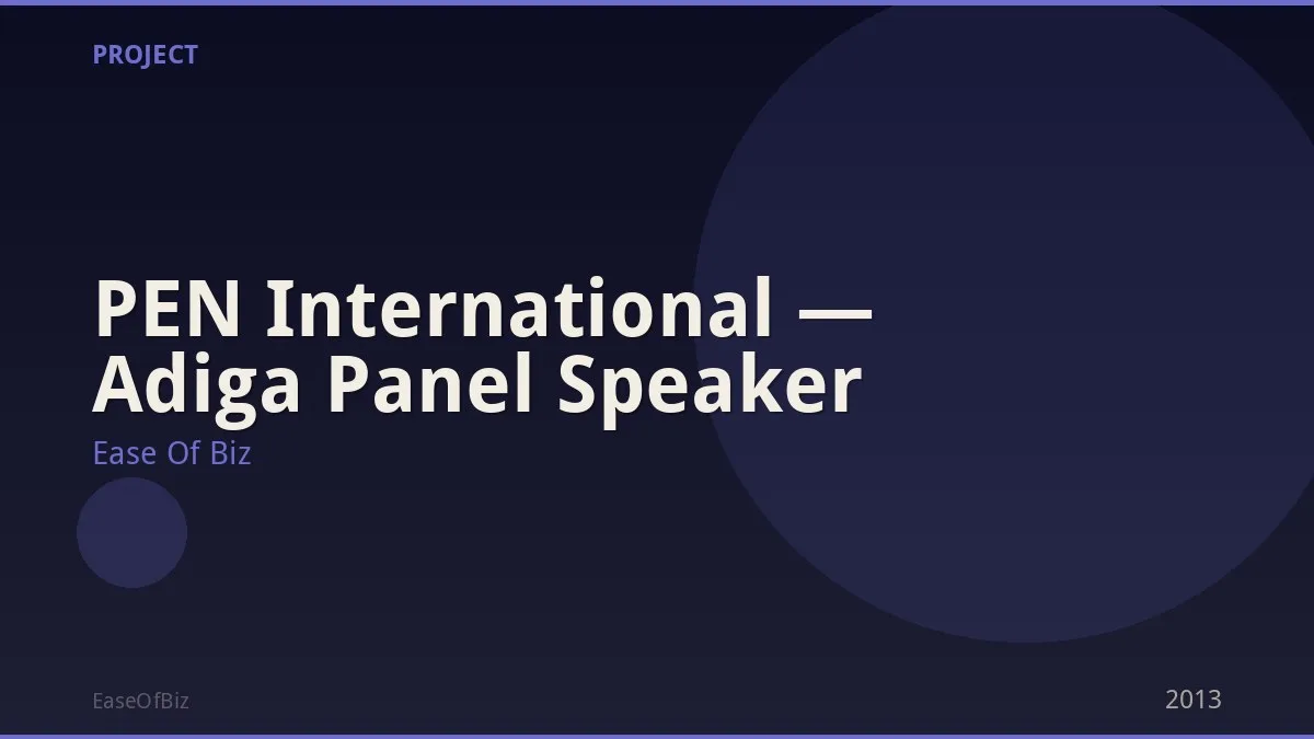 PEN International — Adiga Panel Speaker