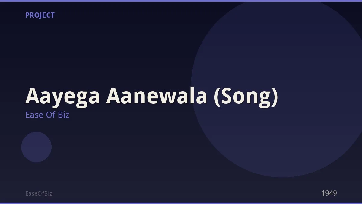 Aayega Aanewala (Song)