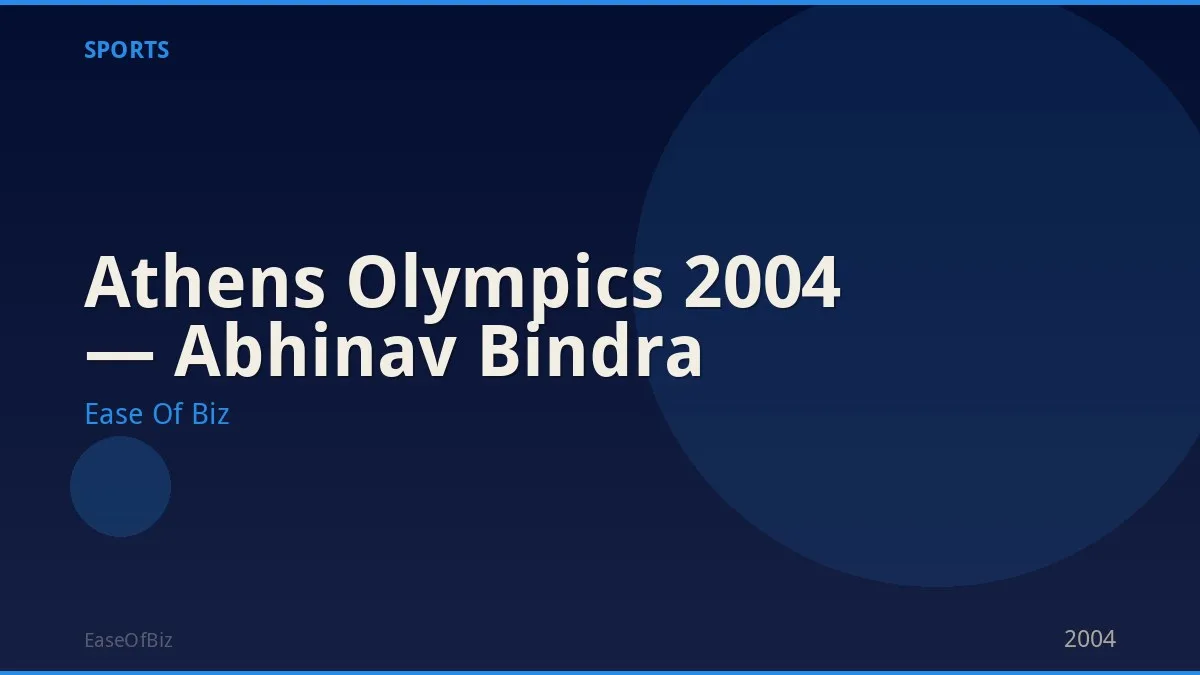 Athens Olympics 2004 — Abhinav Bindra