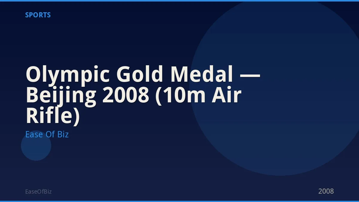 Olympic Gold Medal — Beijing 2008 (10m Air Rifle)