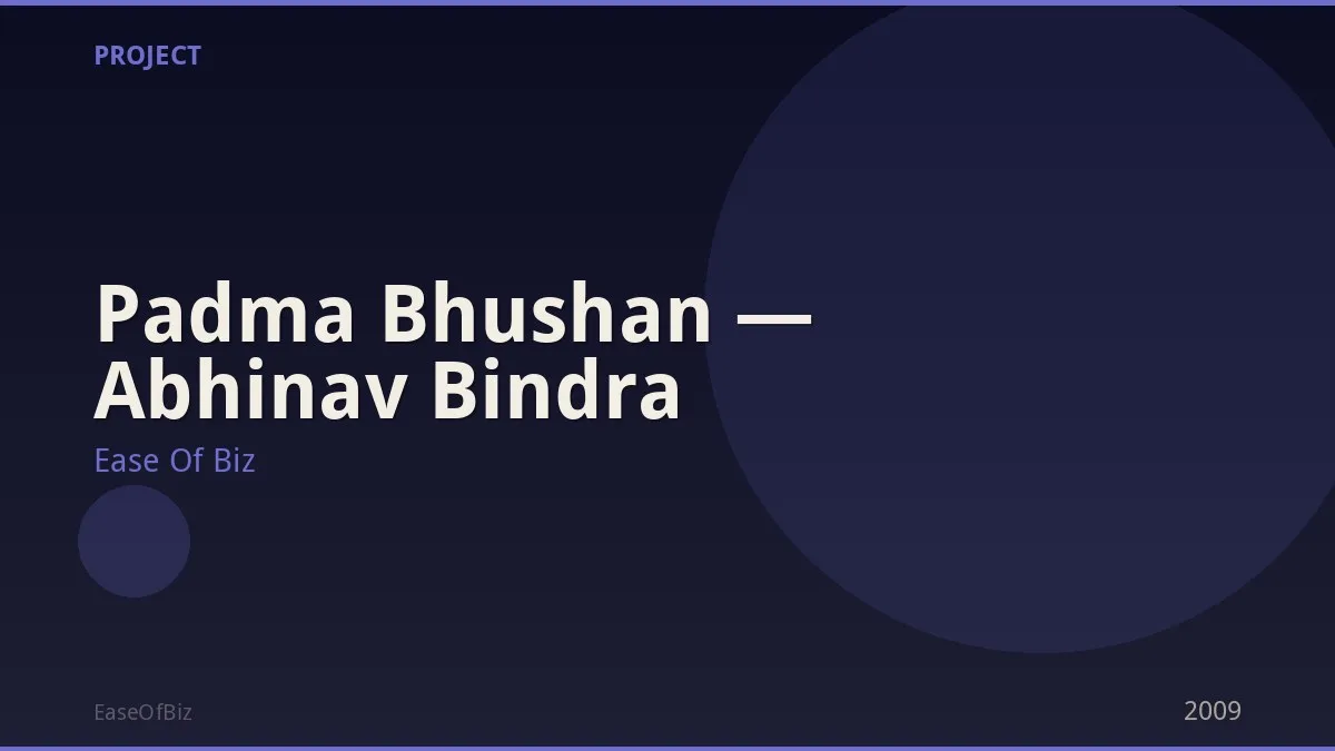 Padma Bhushan — Abhinav Bindra