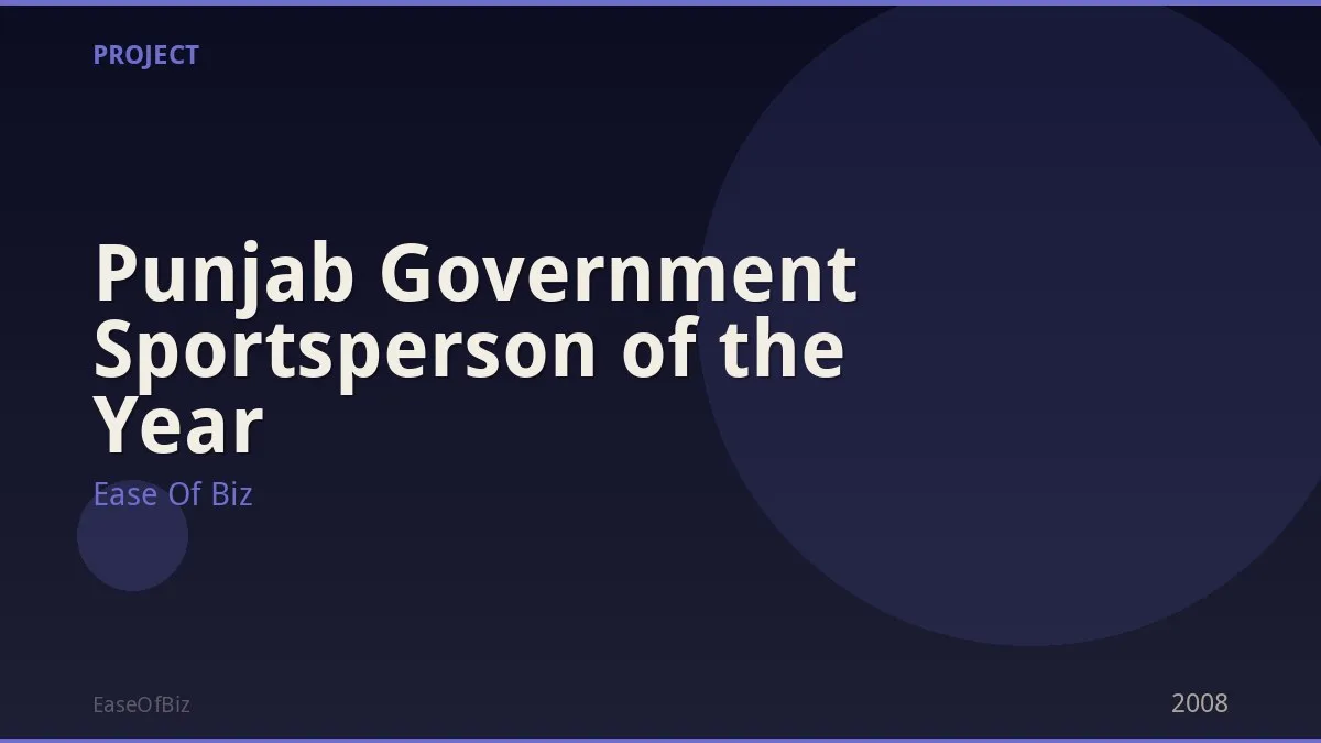 Punjab Government Sportsperson of the Year