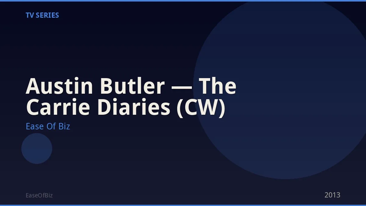 Austin Butler — The Carrie Diaries (CW)