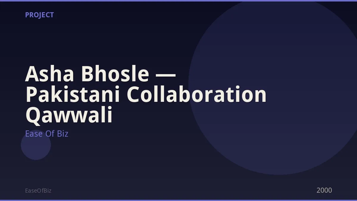 Asha Bhosle — Pakistani Collaboration Qawwali