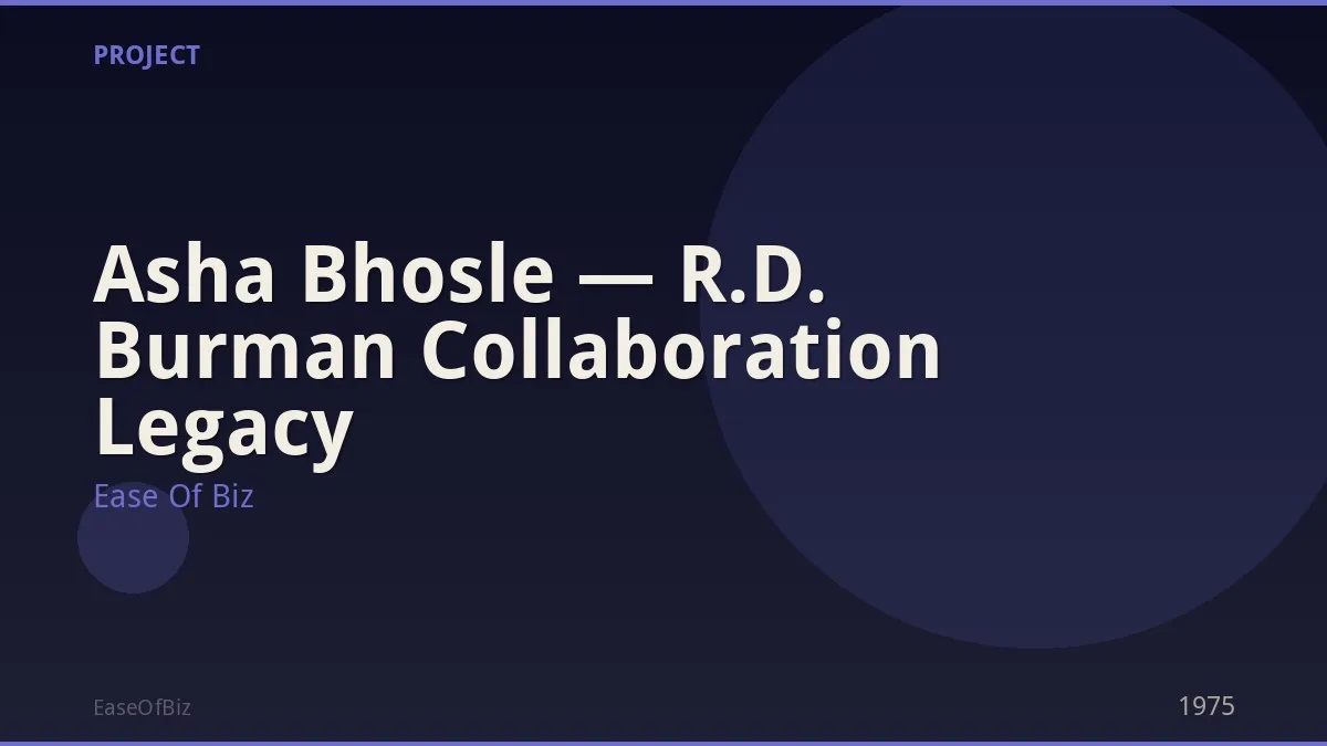 Asha Bhosle — R.D. Burman Collaboration Legacy
