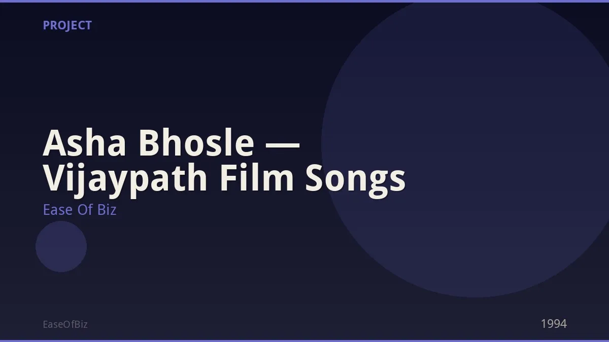 Asha Bhosle — Vijaypath Film Songs