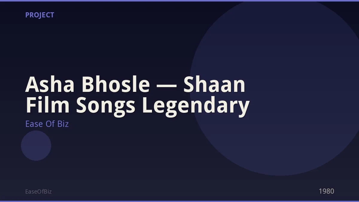 Asha Bhosle — Shaan Film Songs Legendary