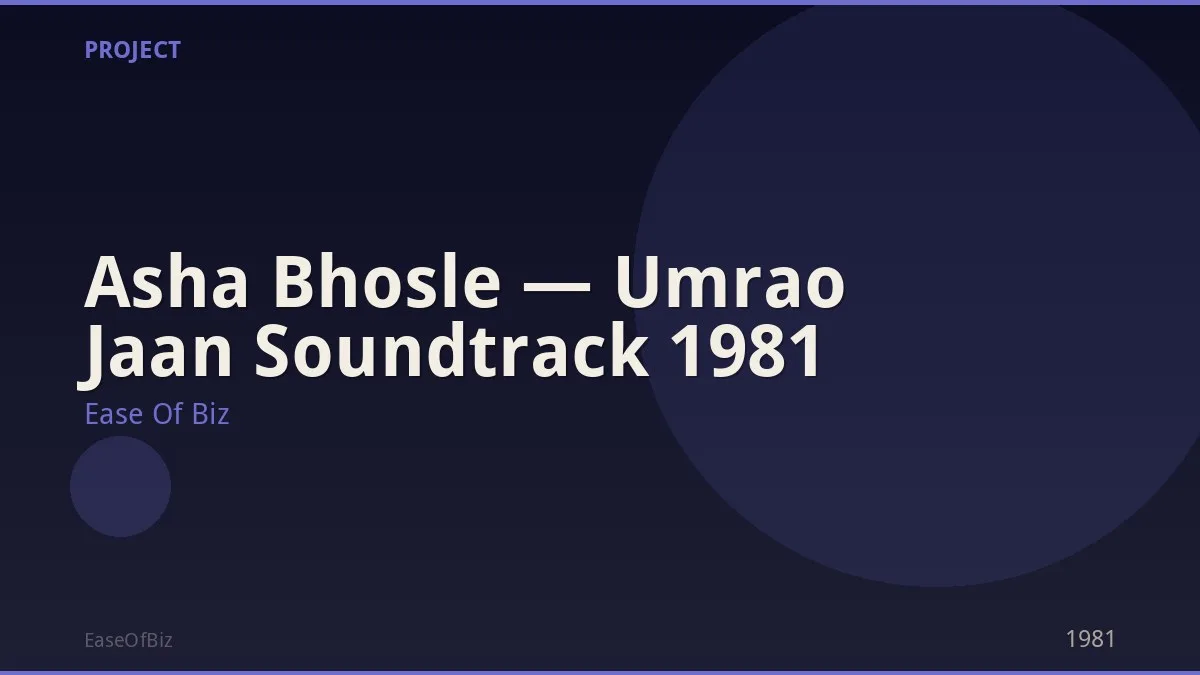 Asha Bhosle — Umrao Jaan Soundtrack 1981