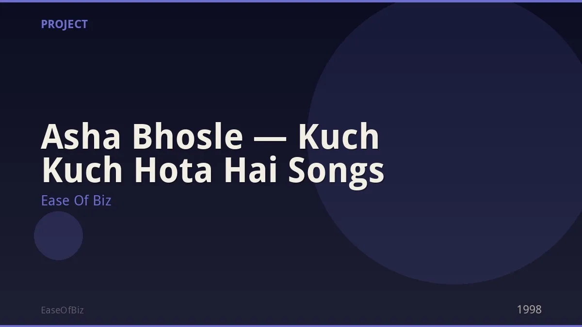 Asha Bhosle — Kuch Kuch Hota Hai Songs