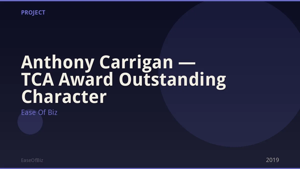 Anthony Carrigan — TCA Award Outstanding Character