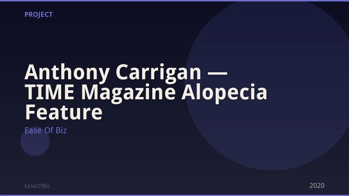 Anthony Carrigan — TIME Magazine Alopecia Feature