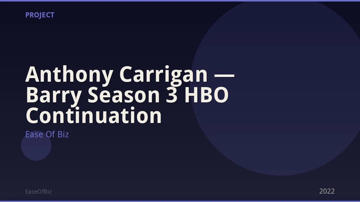 Anthony Carrigan — Barry Season 3 HBO Continuation