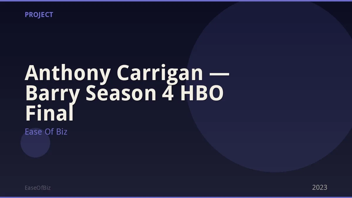 Anthony Carrigan — Barry Season 4 HBO Final