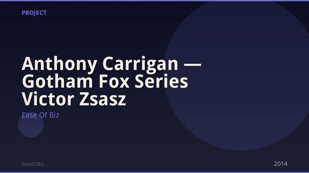 Anthony Carrigan — Gotham Fox Series Victor Zsasz