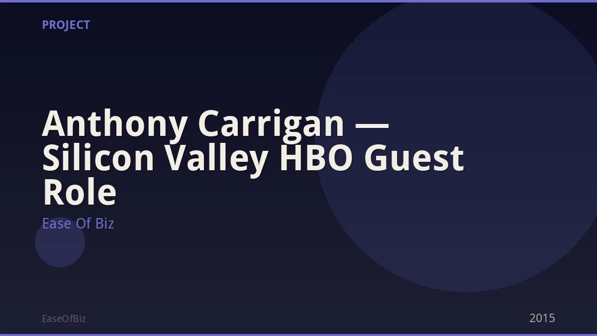 Anthony Carrigan — Silicon Valley HBO Guest Role