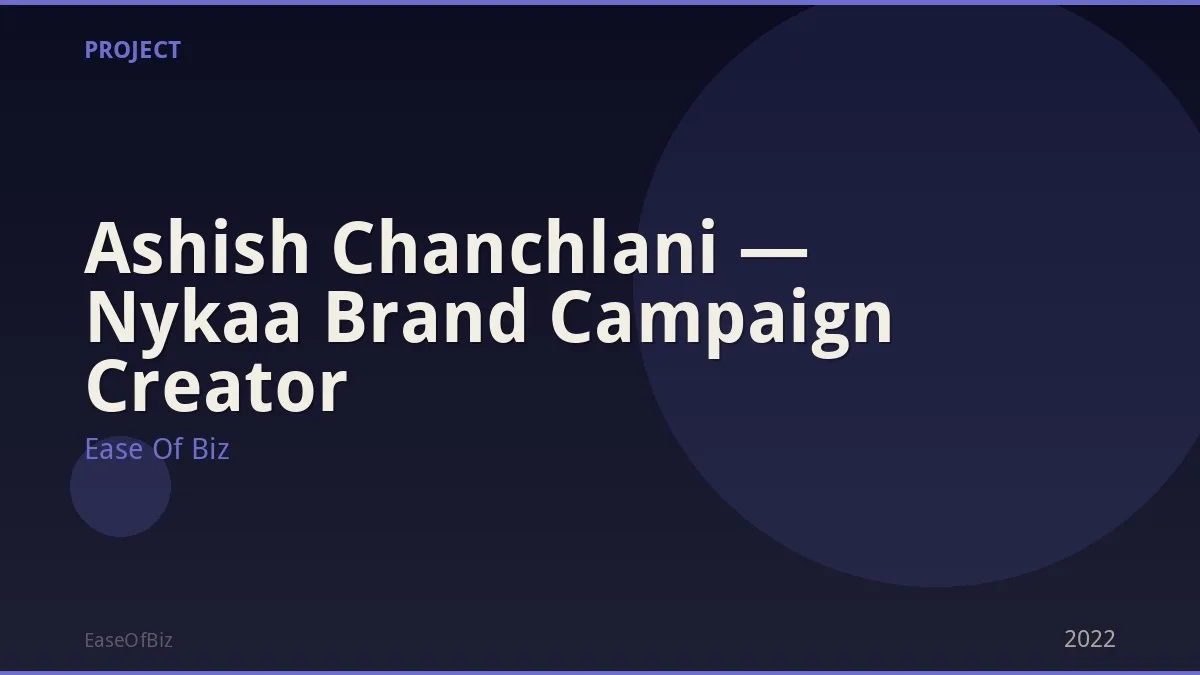 Ashish Chanchlani — Nykaa Brand Campaign Creator