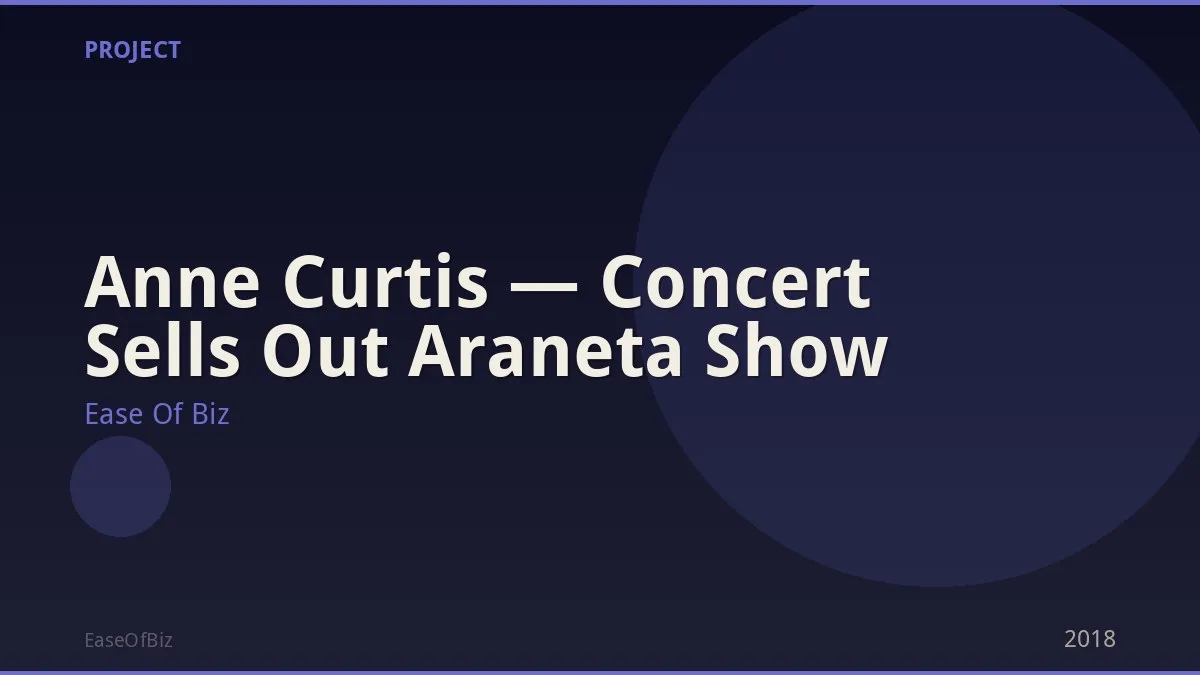 Anne Curtis — Concert Sells Out Araneta Show