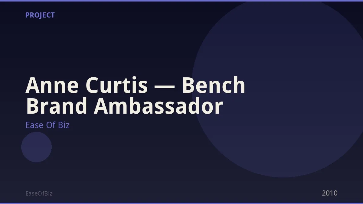 Anne Curtis — Bench Brand Ambassador