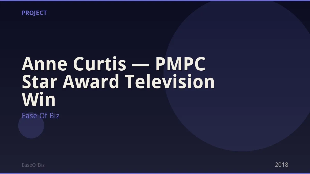 Anne Curtis — PMPC Star Award Television Win