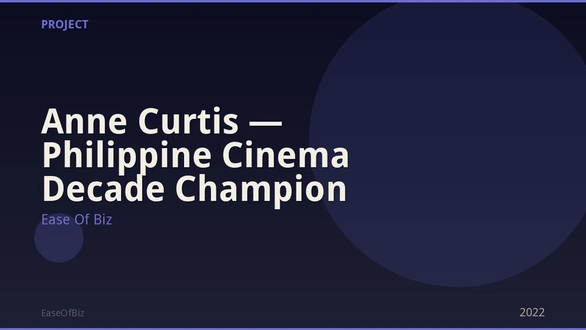 Anne Curtis — Philippine Cinema Decade Champion