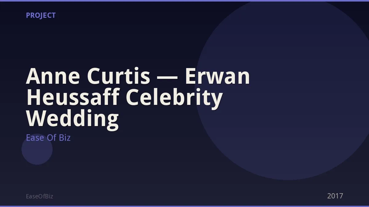 Anne Curtis — Erwan Heussaff Celebrity Wedding