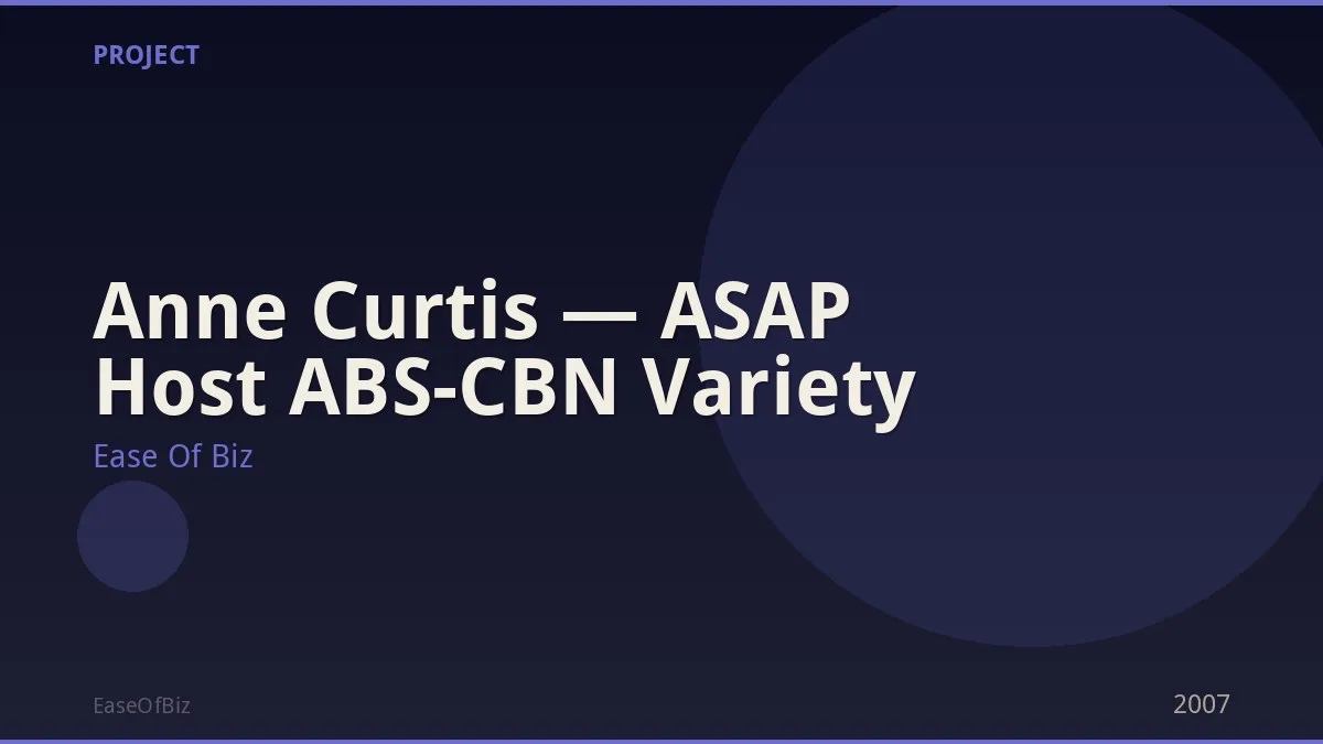 Anne Curtis — ASAP Host ABS-CBN Variety