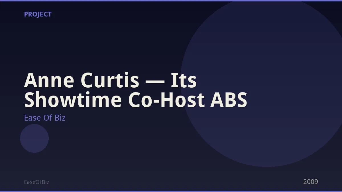 Anne Curtis — Its Showtime Co-Host ABS