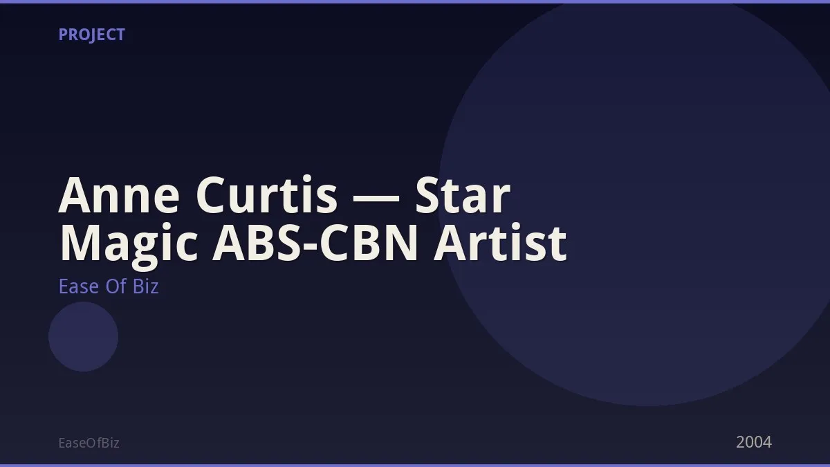 Anne Curtis — Star Magic ABS-CBN Artist