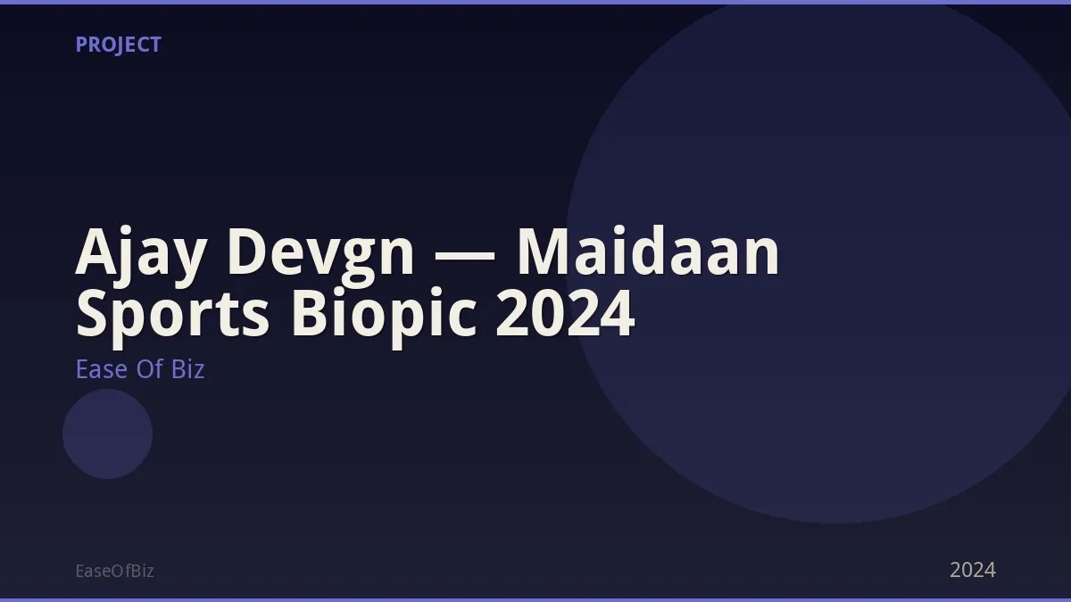Ajay Devgn — Maidaan Sports Biopic 2024