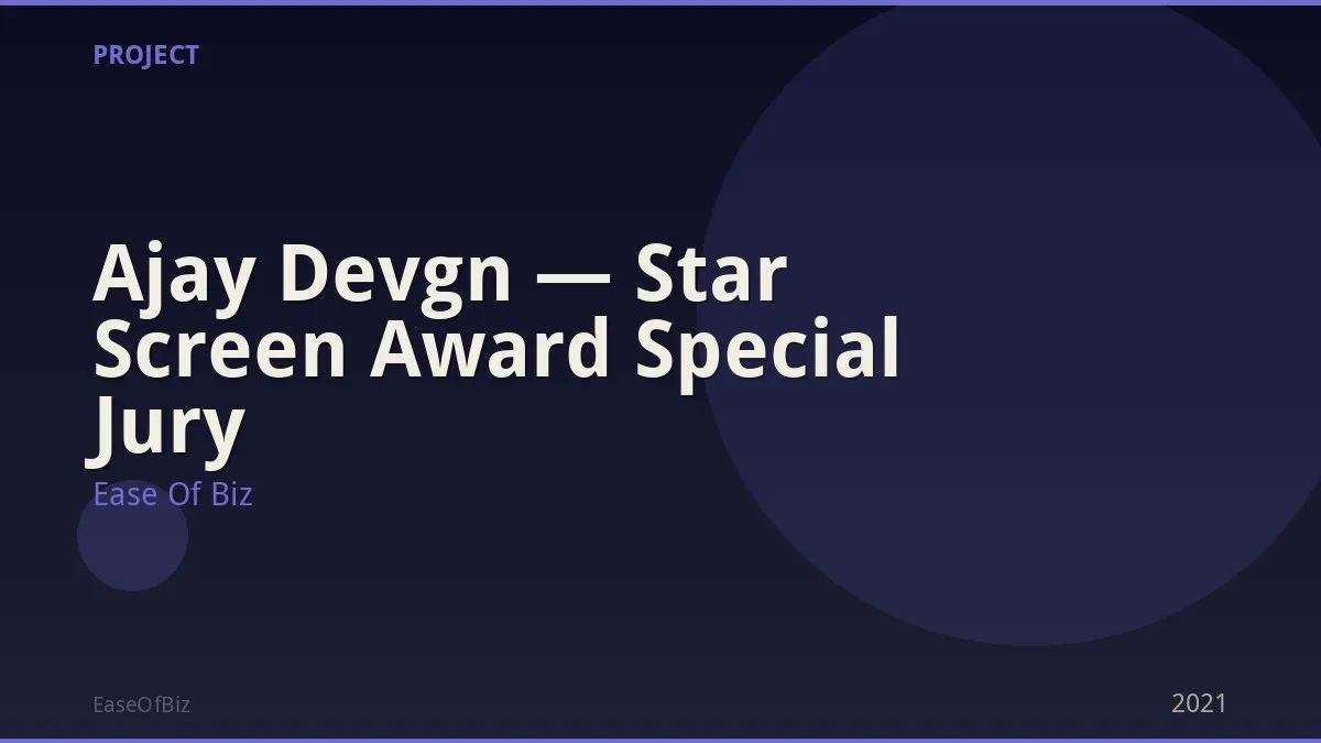 Ajay Devgn — Star Screen Award Special Jury