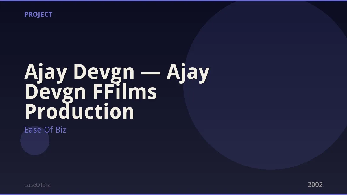 Ajay Devgn — Ajay Devgn FFilms Production
