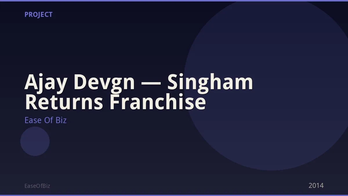 Ajay Devgn — Singham Returns Franchise