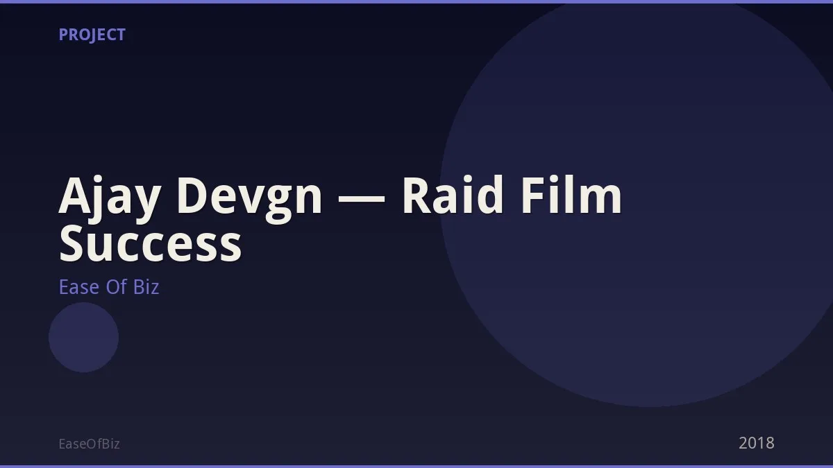 Ajay Devgn — Raid Film Success