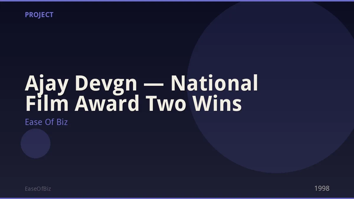 Ajay Devgn — National Film Award Two Wins