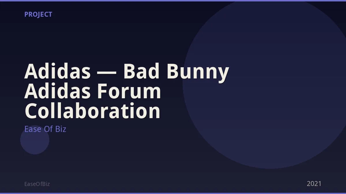  Adidas — Bad Bunny Adidas Forum Collaboration