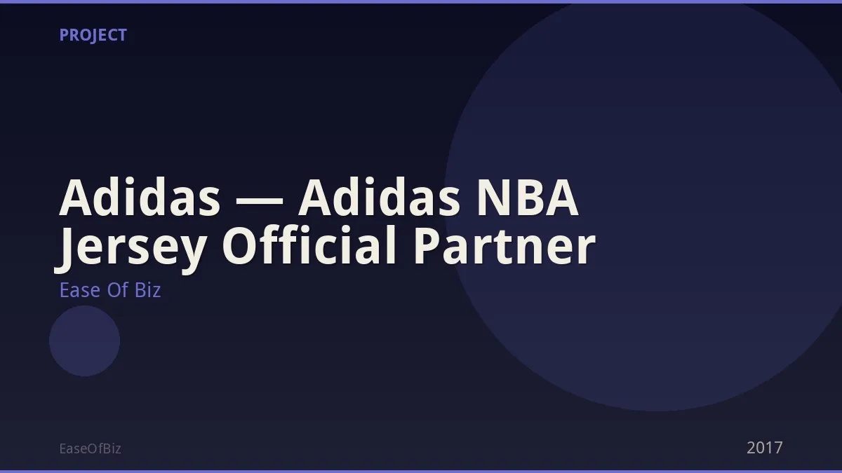  Adidas — Adidas NBA Jersey Official Partner