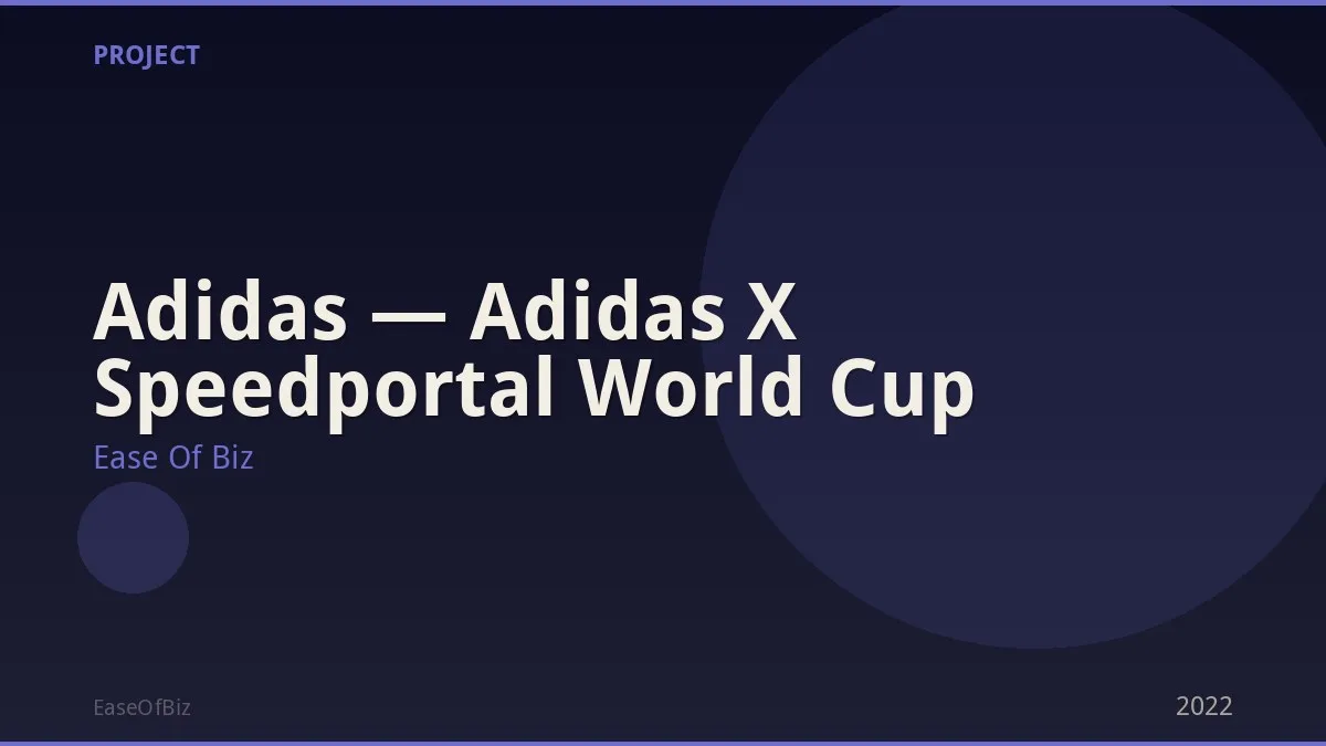  Adidas — Adidas X Speedportal World Cup