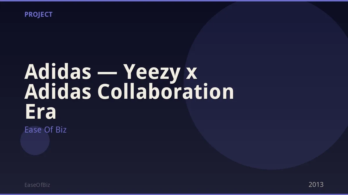  Adidas — Yeezy x Adidas Collaboration Era