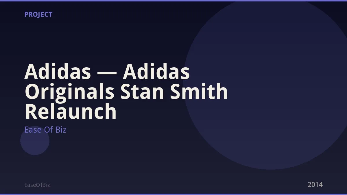 Adidas — Adidas Originals Stan Smith Relaunch