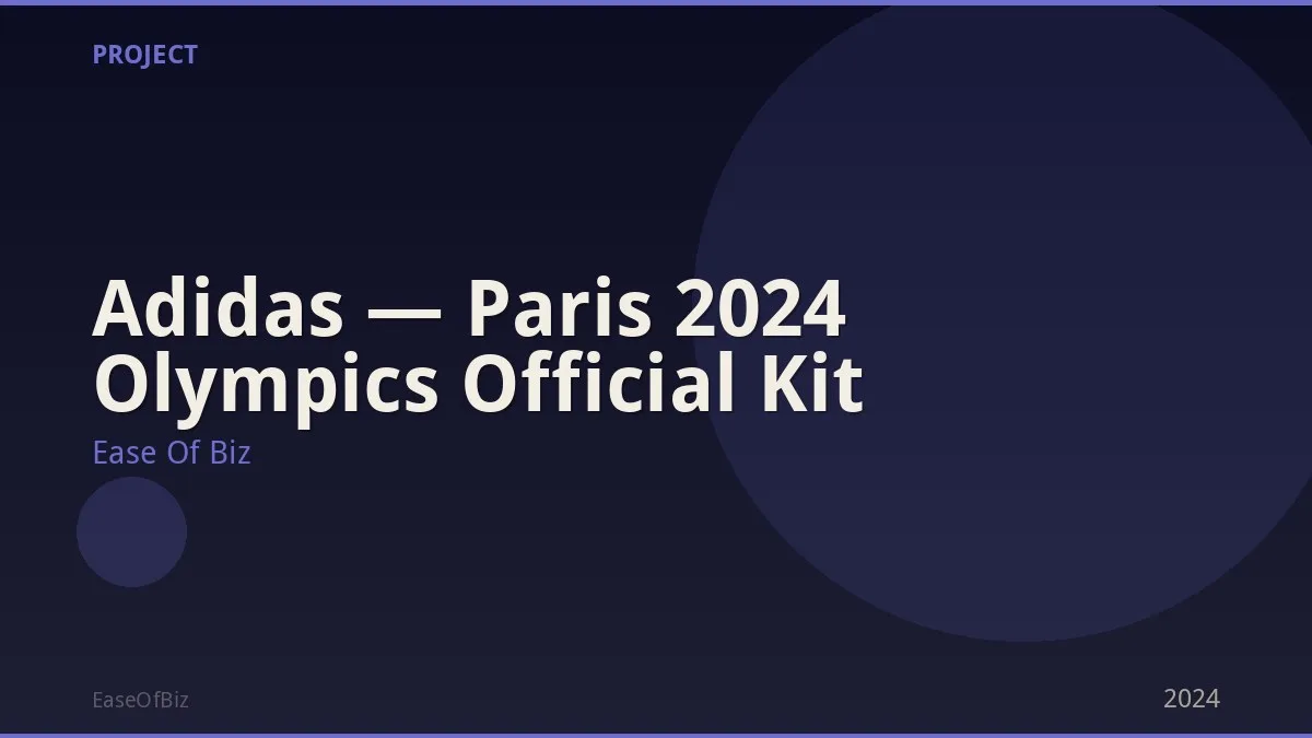  Adidas — Paris 2024 Olympics Official Kit