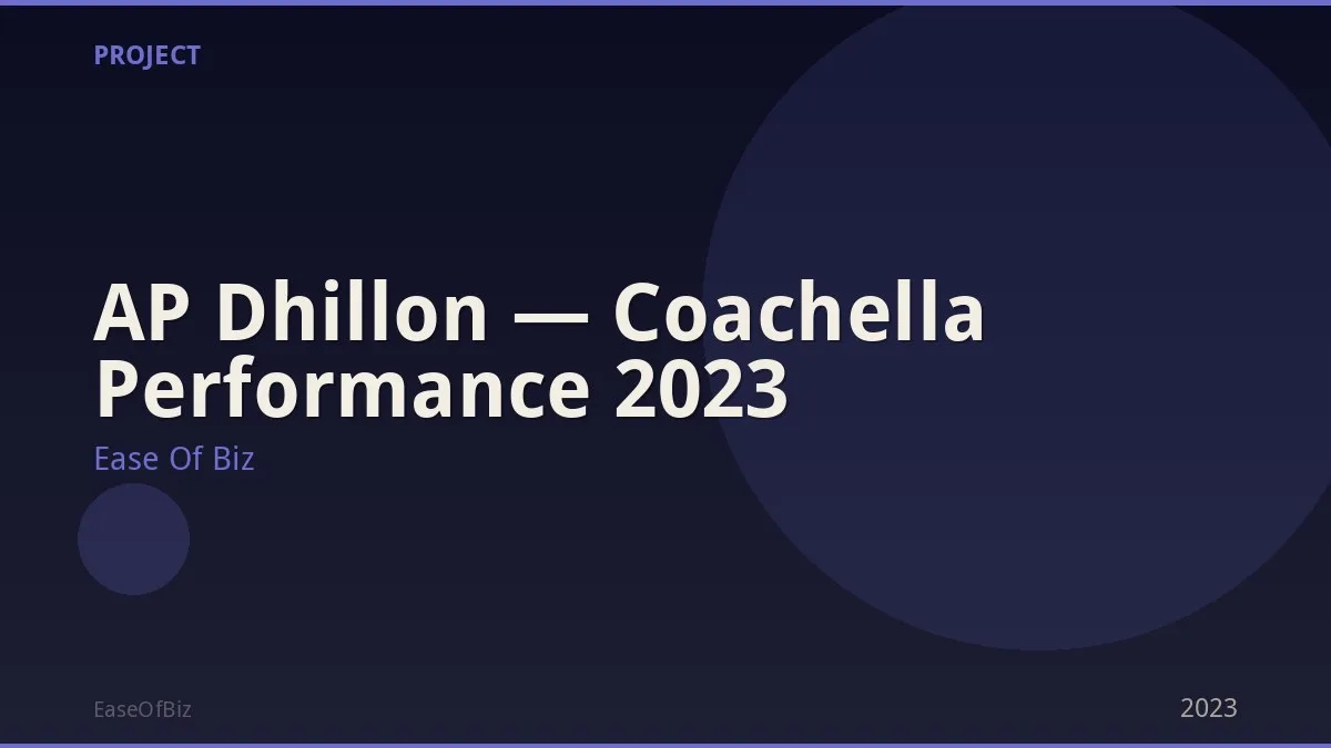 AP Dhillon — Coachella Performance 2023