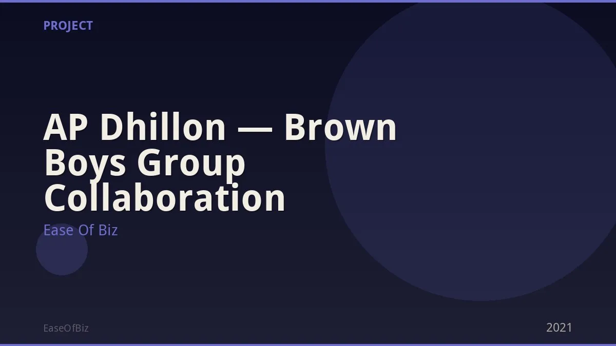 AP Dhillon — Brown Boys Group Collaboration