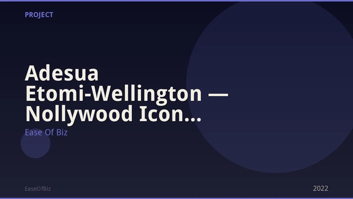 Adesua Etomi-Wellington — Nollywood Icon Generation Award