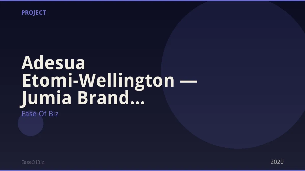 Adesua Etomi-Wellington — Jumia Brand Partnership Nigeria