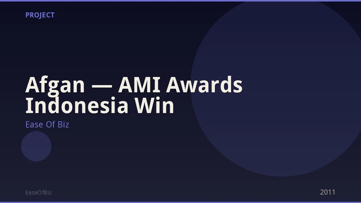 Afgan — AMI Awards Indonesia Win