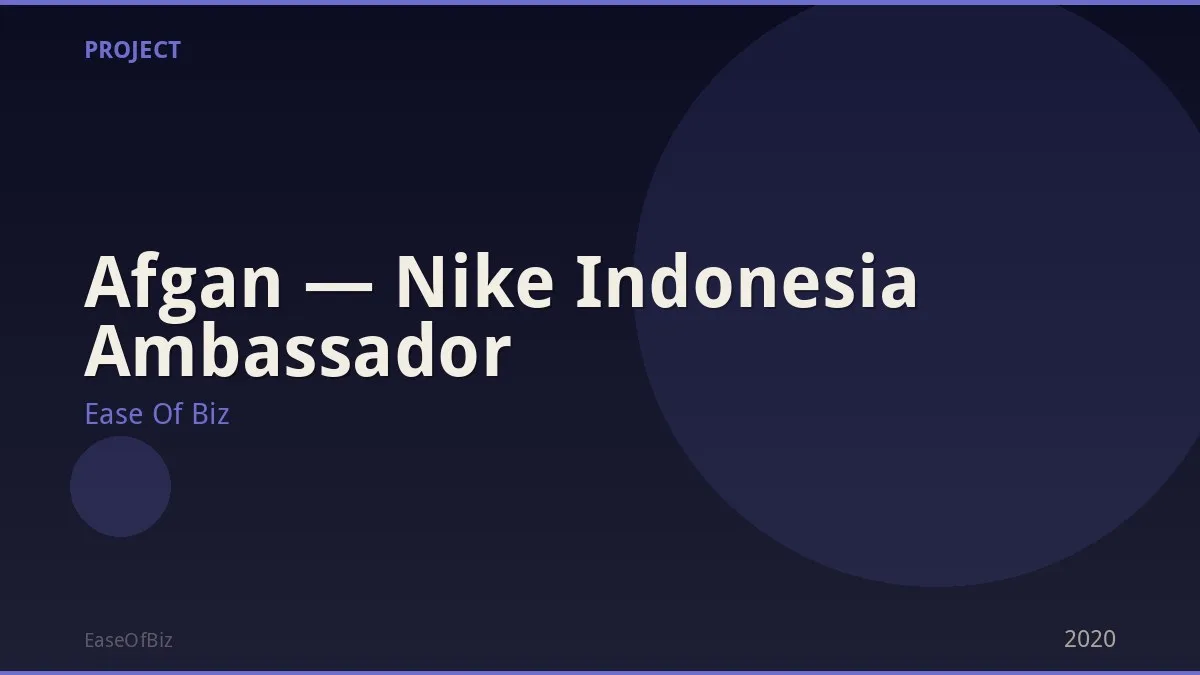 Afgan — Nike Indonesia Ambassador