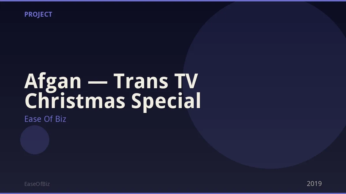Afgan — Trans TV Christmas Special