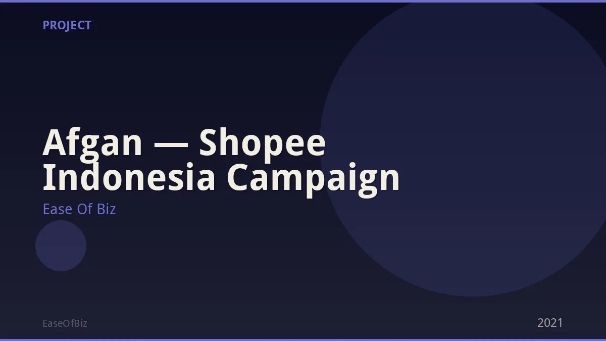 Afgan — Shopee Indonesia Campaign